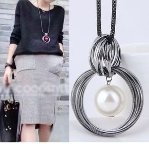 Casual Double Circle Necklace